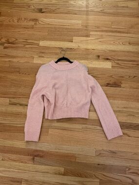 Sezane Pink Crewneck Sweater